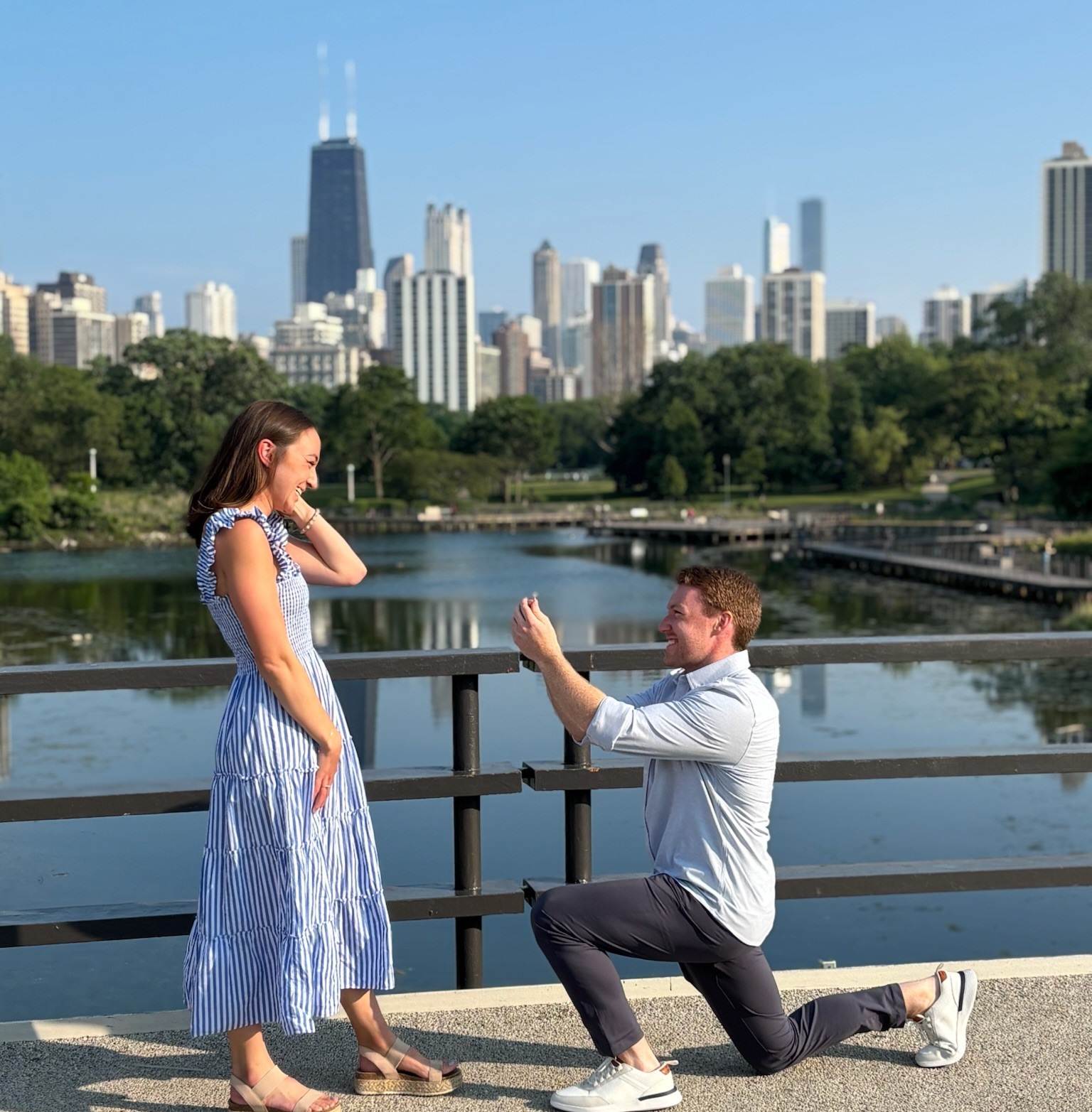 Hannah and Patrick getting engaged